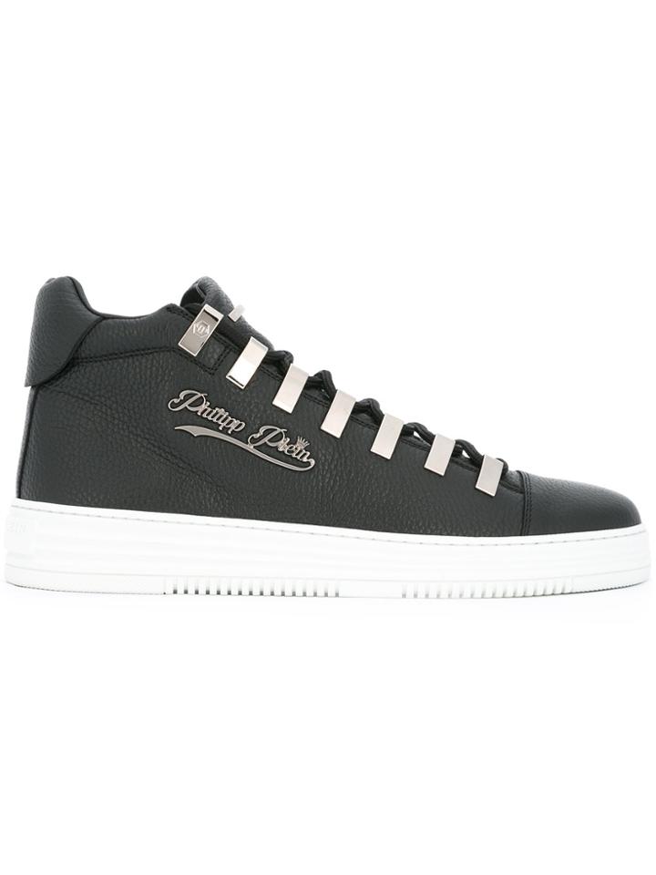 Philipp Plein Contrast Sole Sneakers - Black