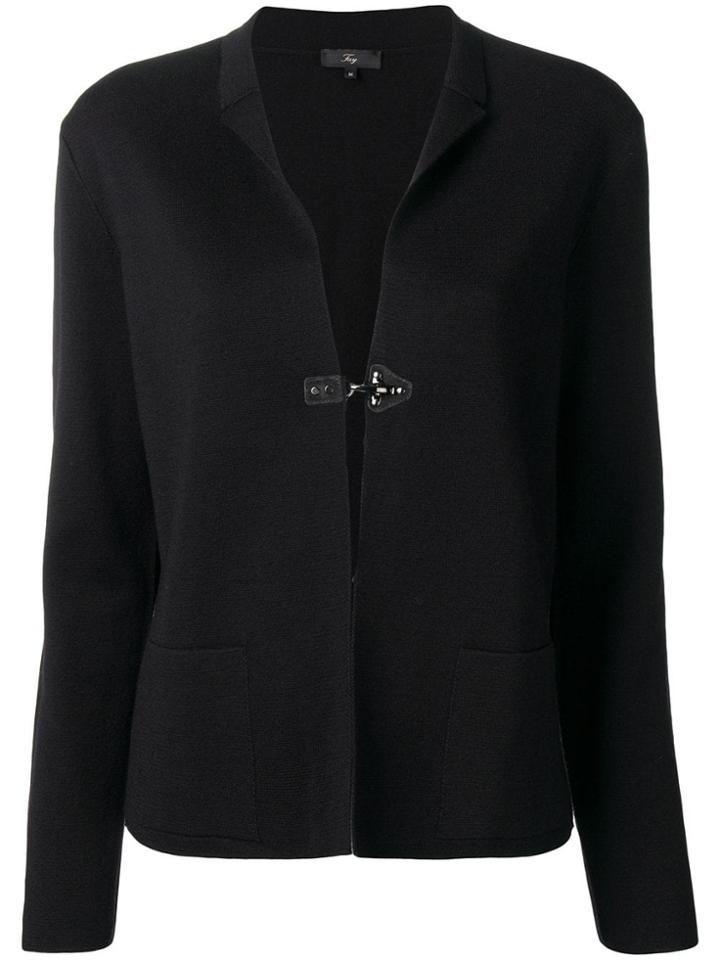 Fay Lobster Fastening Cardigan - Black