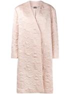 Alexander Mcqueen Butterfly Embroidered Cocoon Coat - Pink & Purple
