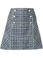 Veronica Beard High Waisted Straight Skirt - Blue
