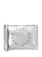 Stella Mccartney Logo Clutch Bag - Silver