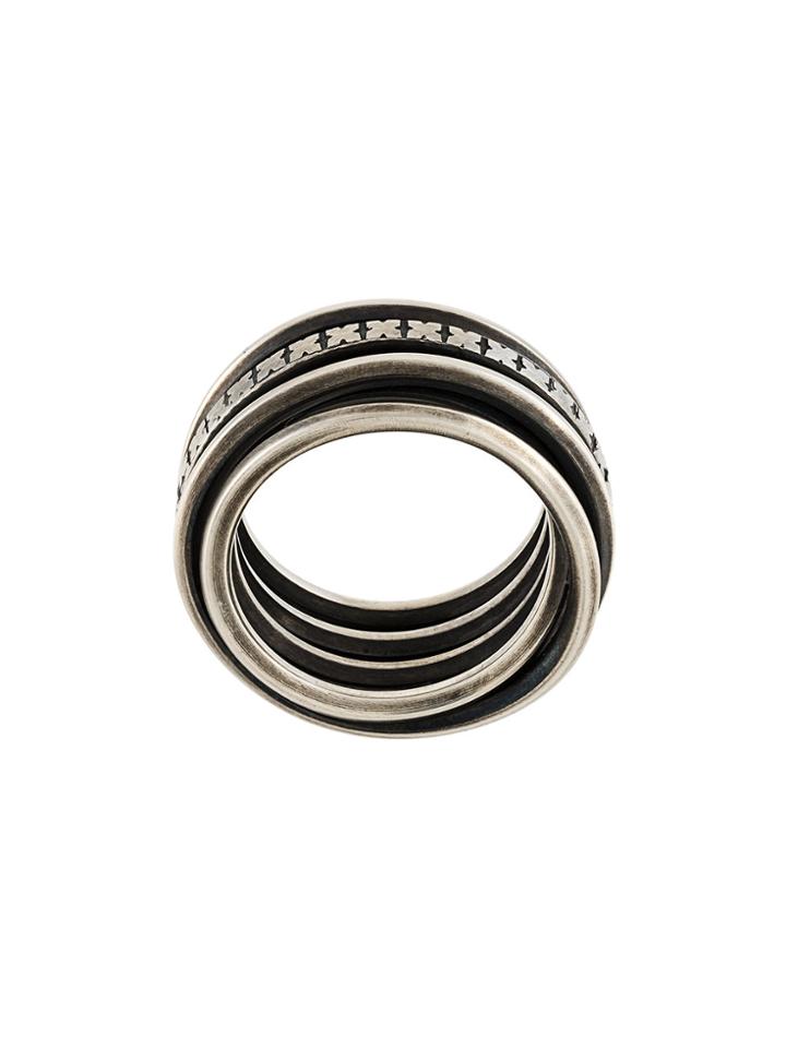 Werkstatt:münchen 'x' Motif Ring - Metallic