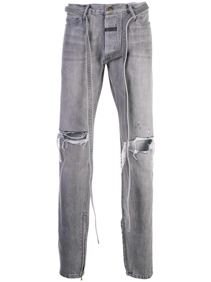 Fear Of God Tie-waist Split Jeans - Grey