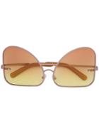 Fakbyfak - Fakbyfak X Arora Sunglasses - Women - Acetate/metal - One Size, Yellow/orange, Acetate/metal