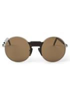 Kuboraum Round Frame Sunglasses, Adult Unisex, Brown, Metal Other