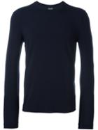 Giorgio Armani Long Sleeve T-shirt, Men's, Size: 52, Blue, Viscose/spandex/elastane