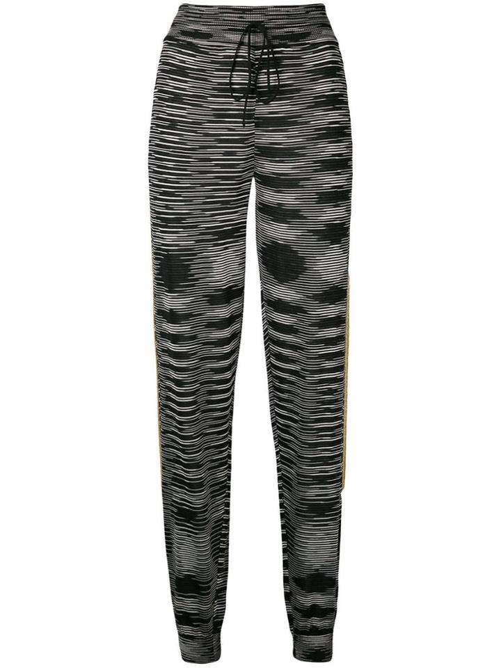 M Missoni Patterned Sweatpants - Black