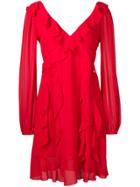 Liu Jo Ruffle-trim Midi Dress - Red