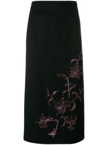 Alexander Mcqueen Pre-owned 1998 Straight Midi Skirt - Black