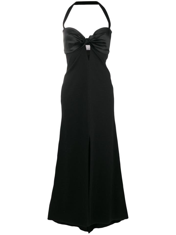 Eggs Long Jersey Evening Dress - Black