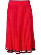Tommy Hilfiger Mid-rise Pleated Skirt - Red