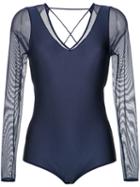 Giuliana Romanno - Long Sleeves Body - Women - Polyamide/spandex/elastane - M, Blue, Polyamide/spandex/elastane