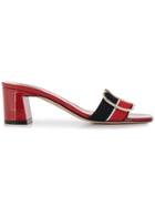 Bally Side Buckle Sandals - Red