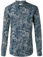 Ps By Paul Smith - Cactus Line Print Shirt - Men - Cotton - L, Blue, Cotton