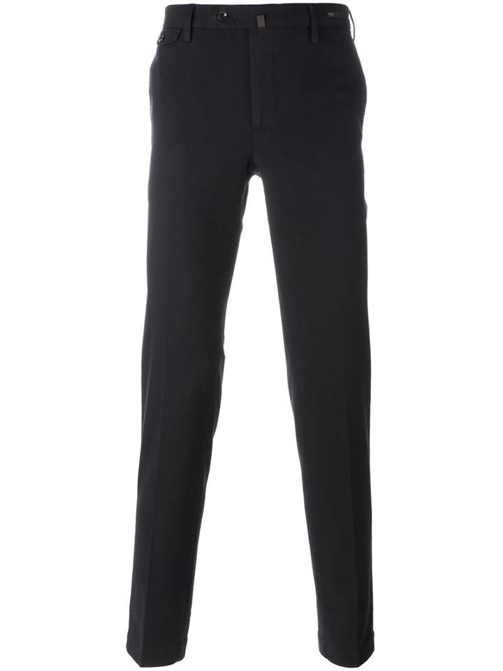 Pt01 Slim Fit Trousers, Men's, Size: 52, Blue, Cotton/spandex/elastane