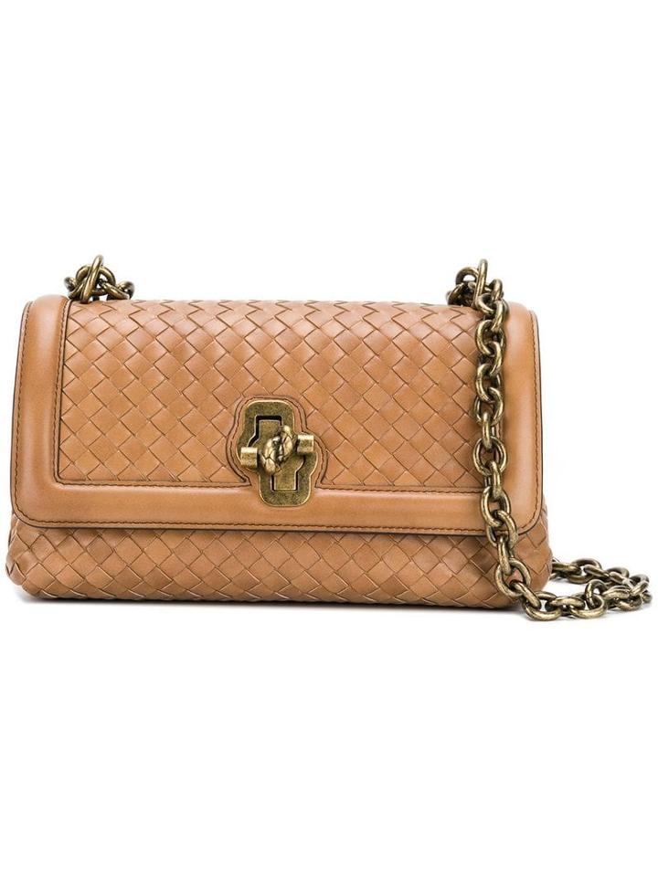 Bottega Veneta Camel Intrecciato Nappa Olimpia Knot Bag - Brown
