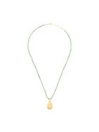 Hermina Athens Green Charm Emerald Crystal Chain Necklace