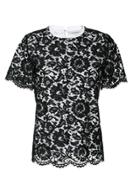 Valentino Lace Detail T-shirt - Black