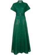 C & M Long Shirt Dress - Green