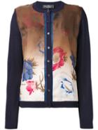 Salvatore Ferragamo - Floral Print Cardigan - Women - Silk/cotton/viscose - L, Black, Silk/cotton/viscose