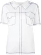 Stella Mccartney Embroidered Shirt Detail T-shirt - White