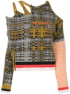 Ottolinger Cutout Checked Jumper - Grey