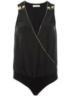 Pierre Balmain V-neck Bodie, Size: 34, Black, Silk