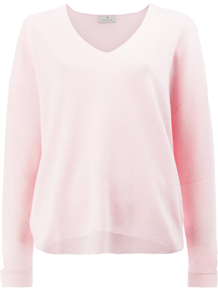 Maison Ullens Cuff Detail Sweater - Pink & Purple