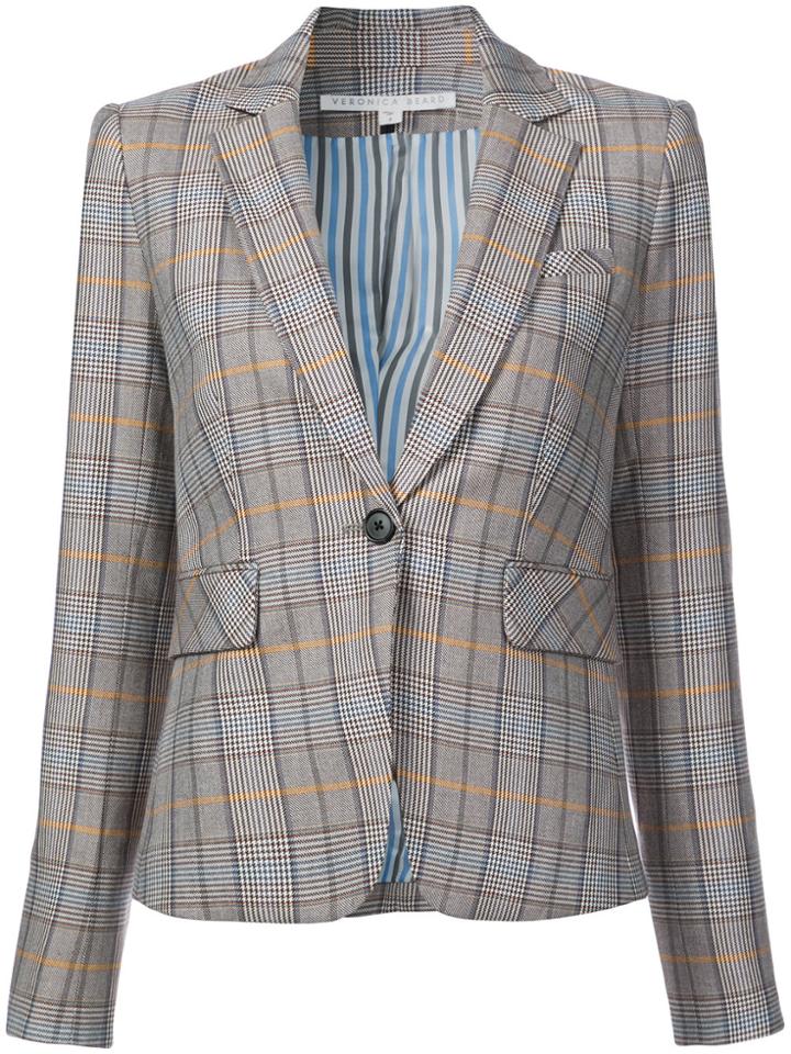 Veronica Beard Checked Blazer - Brown