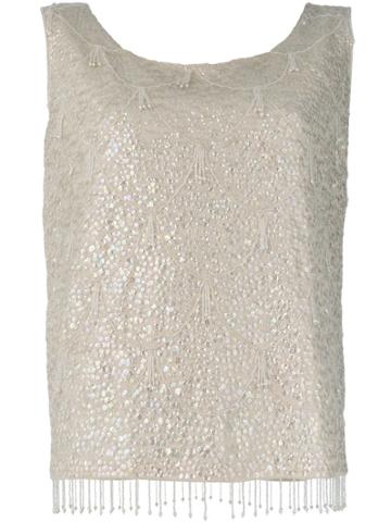 William Vintage 1965 Beaded Tank - Neutrals