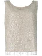 William Vintage 1965 Beaded Tank - Neutrals