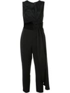 Roksanda Cut-out Knot Jumpsuit, Women's, Size: 10, Black, Polyamide/acetate/silk/spandex/elastane