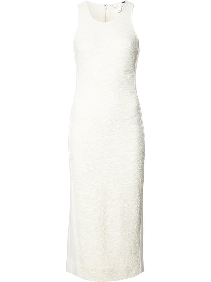 Diane Von Furstenberg Teyla Dress, Women's, Size: 8, White, Viscose/polyamide/spandex/elastane