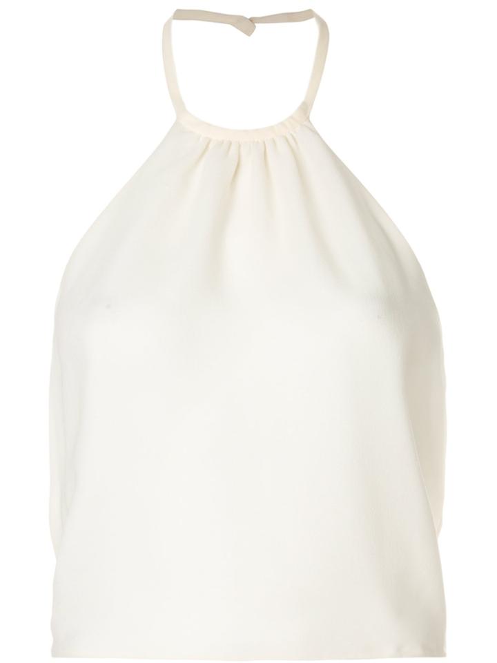 Armani Collezioni Halterneck Cropped Top - White