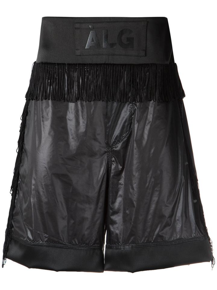À La Garçonne - Fringed Shorts - Men - Polyamide - Pp, Black, Polyamide