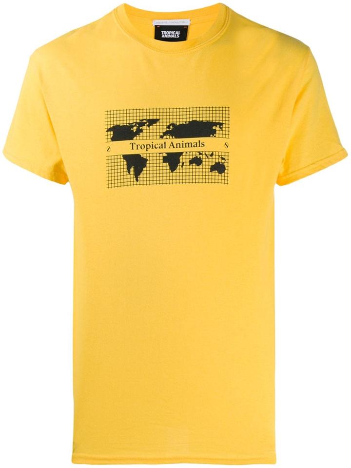 Société Anonyme Map Print Relaxed-fit T-shirt - Yellow