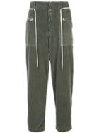 Kazuyuki Kumagai Corduroy Straight-leg Trousers - Green
