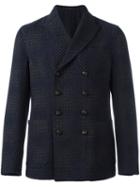 The Gigi Peaked Lapels Double-breasted Blazer, Men's, Size: 52, Blue, Cotton/cupro/virgin Wool