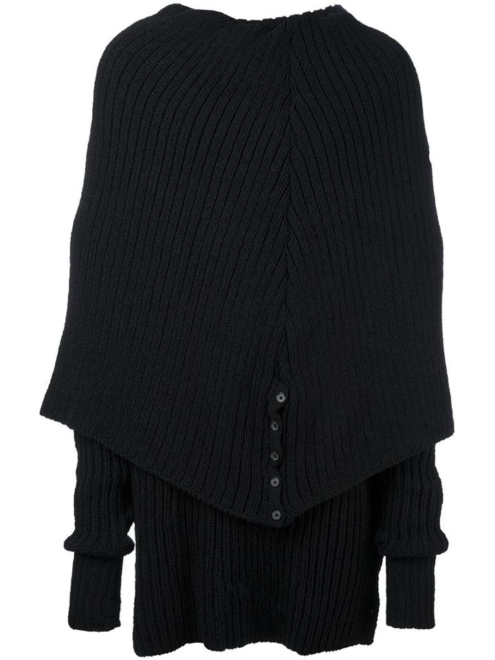 A New Cross Draped Turtle Neck Jumper