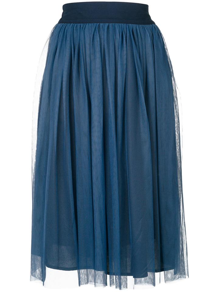 Roberto Collina Pleated Skirt - Blue