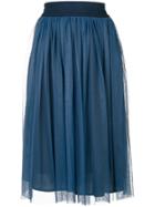 Roberto Collina Pleated Skirt - Blue