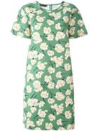 Rochas Floral Shirt Dress, Women's, Size: 46, Green, Cotton/silk