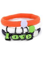 Marc Jacobs Logo Triple Bracelets - Black