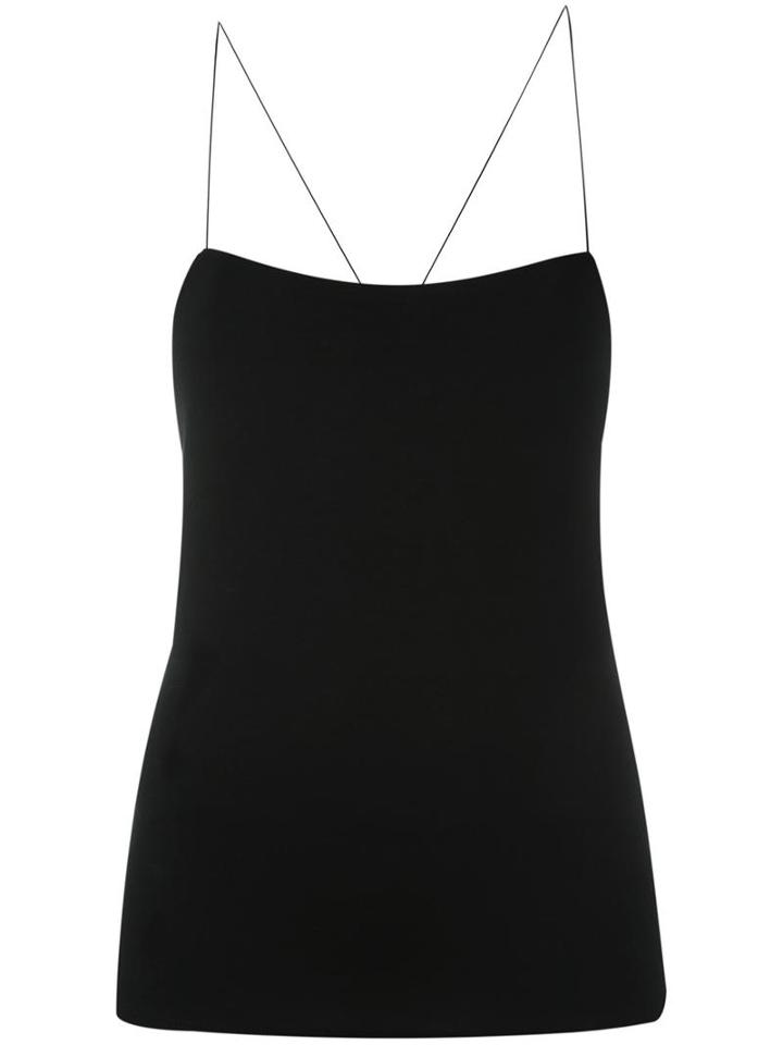 T By Alexander Wang Strappy Tank Top, Women's, Size: Small, Black, Spandex/elastane/modal