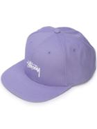 Stussy Logo Front Baseball Cap - Purple