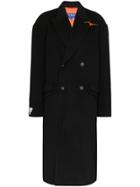 Ader Error Double Breasted Coat - Black