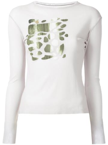 Kotohayokozawa - Sheer Scale Top - Women - Polyester - S, Grey, Polyester