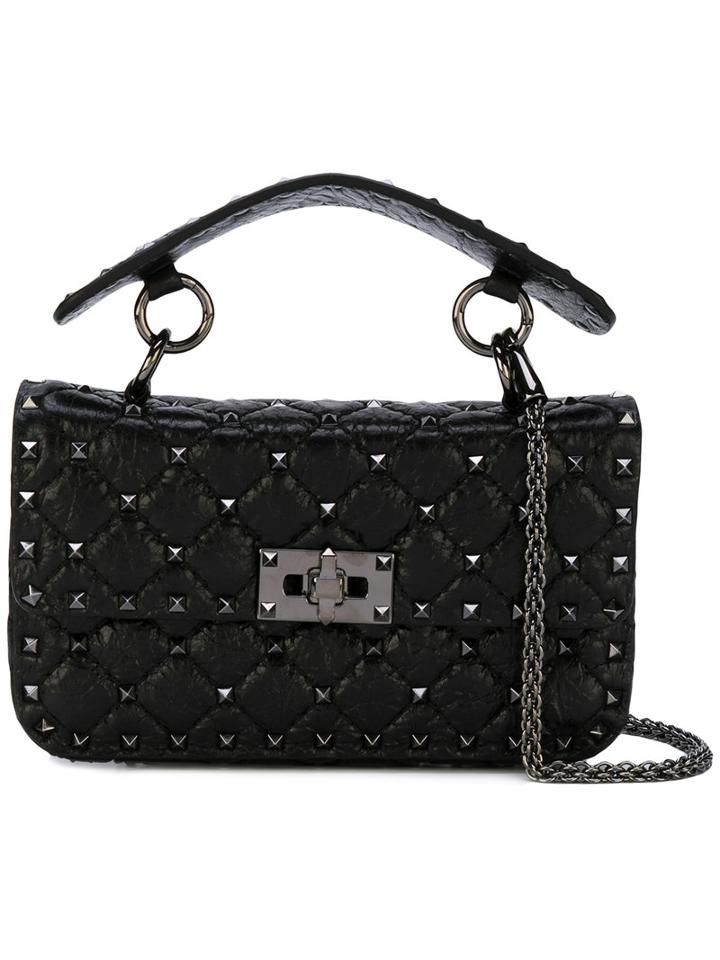 Valentino - Valentino Garavani Rockstud Spike Crossbody Bag - Women - Leather/metal - One Size, Black, Leather/metal