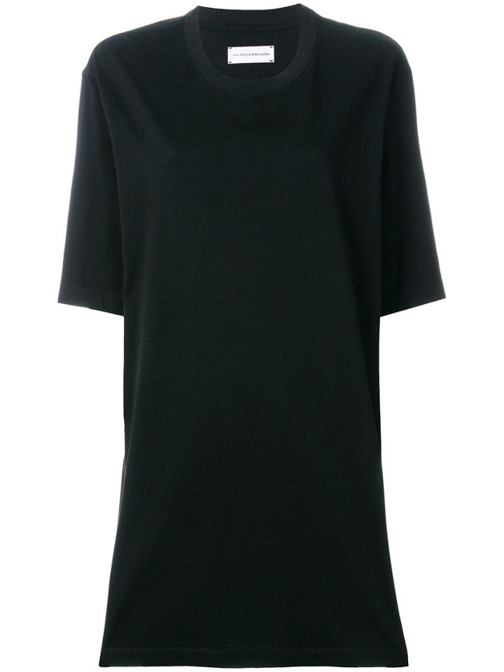 Faith Connexion Long Line T-shirt - Black