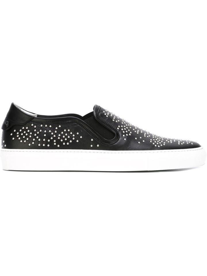 Givenchy Studded Slip-on Sneakers, Women's, Size: 39.5, Black, Leather/rubber/metal